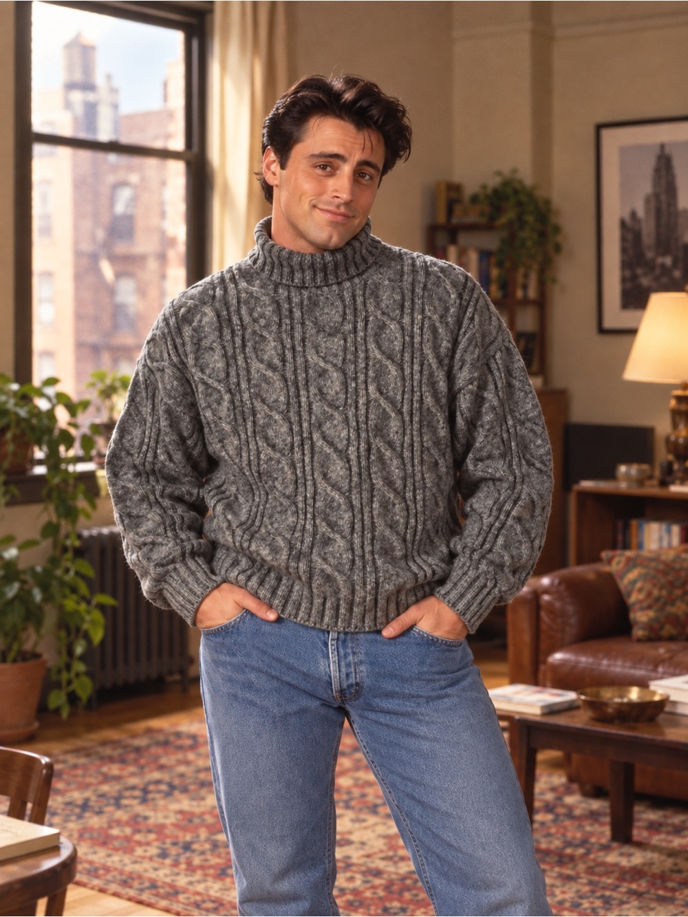 Vintage 90s Club Monaco 100% cotton oversized Cable-Knit Sweater